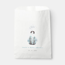 Bolsa De Papel Winter Penguin Baby Shower