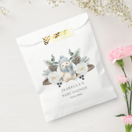 Bolsa De Papel Winter Polar Bear Boy Baby Shower