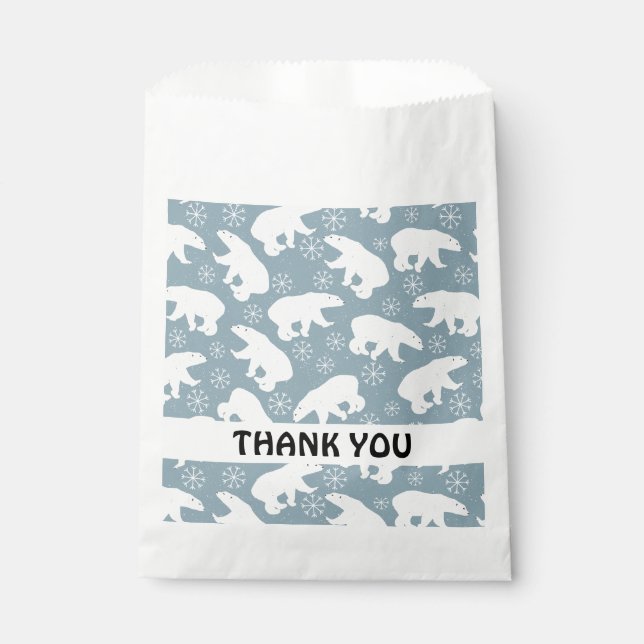 Bolsa De Papel Winter Polar Bears sin fisuras + tus ideas (Anverso)
