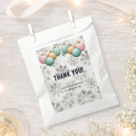 Bolsa De Papel Winter Snowflakes Balls Ornaments Baby Shower