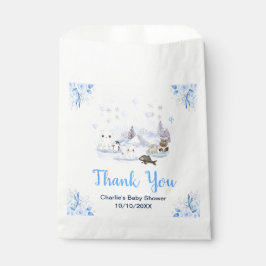 Bolsa De Papel Winter Wonderland Animals Baby Shower Thank You