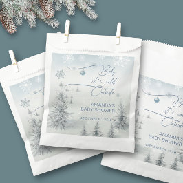 Bolsa De Papel Winter Wonderland es el frío fuera de Baby Shower