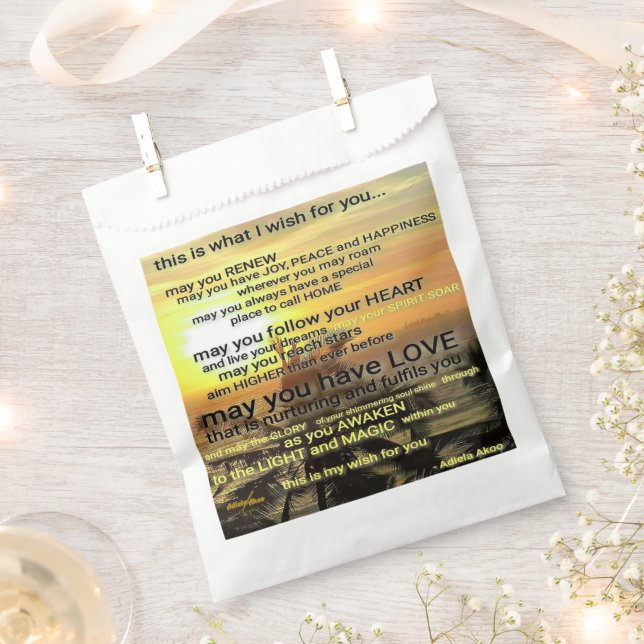 Bolsa De Papel WISH Favor Bags (Cortado)