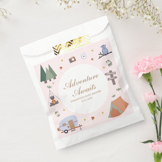 Bolsa De Papel Woodland Adventure espera el camping Baby Shower (Sellado)