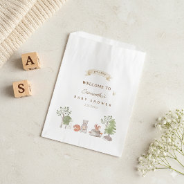 Bolsa De Papel Woodland Animals Baby Shower