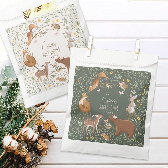 Bolsa De Papel Woodland Animals Forest Friends Baby Shower (Subido por el creador)