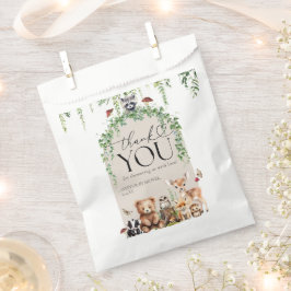 Bolsa De Papel Woodland Animals Greenery Mushroom Baby Shower