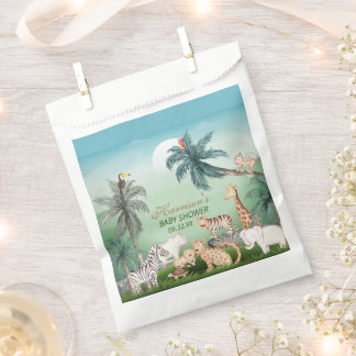 Bolsa De Papel Woodland Animals Jungle Greenery Baby Shower