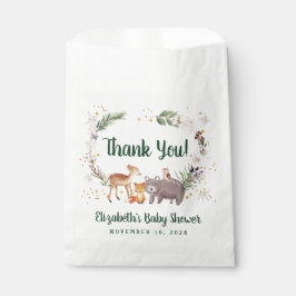 Bolsa De Papel Woodland Animals Winter Baby Shower