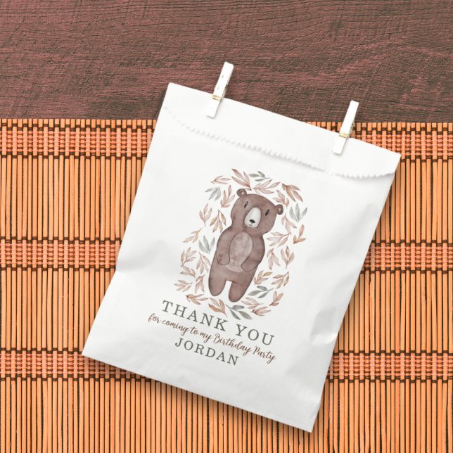 Bolsa De Papel Woodland Bear & Foliage Gracias (Subido por el creador)