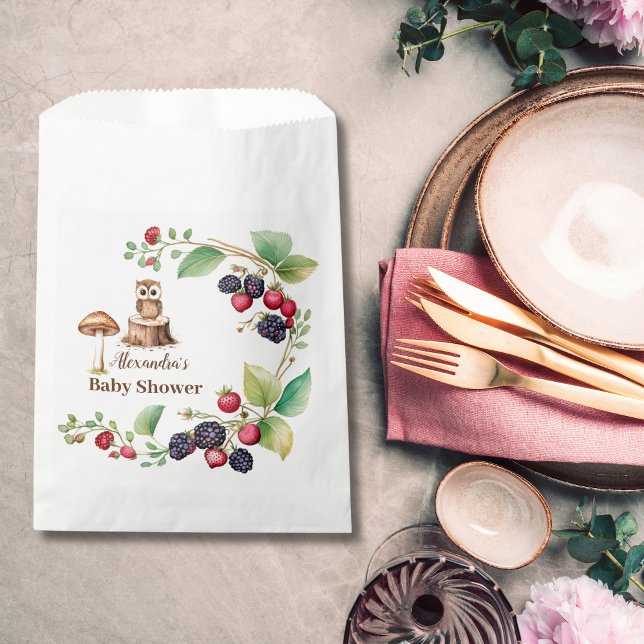Bolsa De Papel Woodland Forest Animals Baby Shower (Subido por el creador)