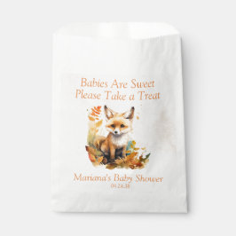 Bolsa De Papel Woodland Fox Cute Baby Shower