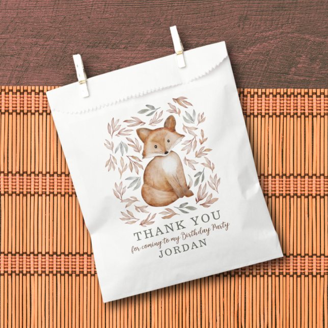 Bolsa De Papel Woodland Fox & Foliage Gracias (Subido por el creador)