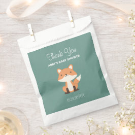 Bolsa De Papel Woodland Fox Forest Baby Shower Personalizado