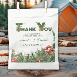 Bolsa De Papel Woodland Mushroom & Fern Baby Shower Thank You