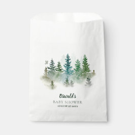 Bolsa De Papel Woodland Watercolor Baby Shower