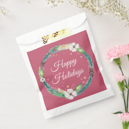 Bolsa De Papel Wreath de vacaciones de bonito Boho