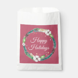 Bolsa De Papel Wreath de vacaciones de bonito Boho