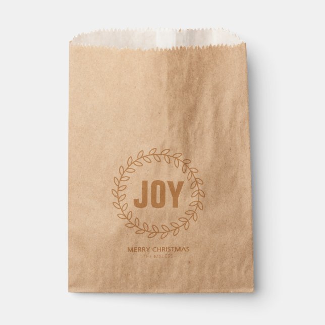 Bolsa De Papel Wreath navidades (Anverso)