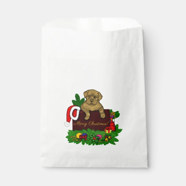 Bolsa De Papel XMas Puppy (Anverso)