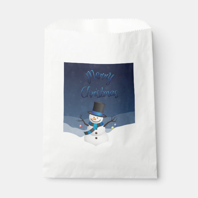 Bolsa De Papel Xmas Snowy (Anverso)