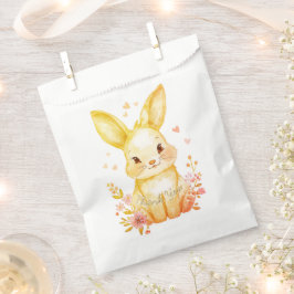 Bolsa De Papel Yellow Bunny Party, Forest Animal Baby Shower 