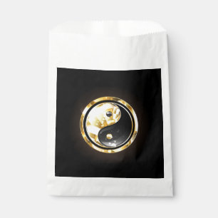 Bolsa De Papel Yin Yang dorado en negro