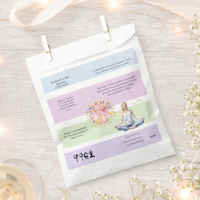 Bolsa De Papel Yoga Relax Meditation Serene Chakra antistress (Cortado)
