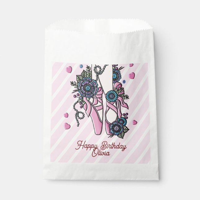 Bolsa De Papel Zapatos de ballet personalizados (Anverso)