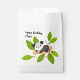 Bolsa De Papel Zarigüeya Personalizada en Rama con Hojas Verdes
