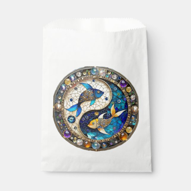 Bolsa De Papel Zodiac - Pisces Fish Yin y Yang (Anverso)