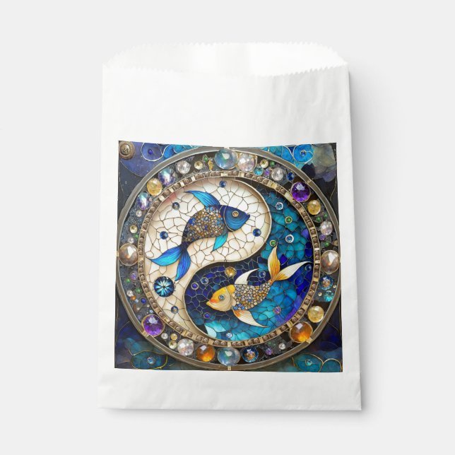 Bolsa De Papel Zodiac - Pisces Fish Yin y Yang (Anverso)