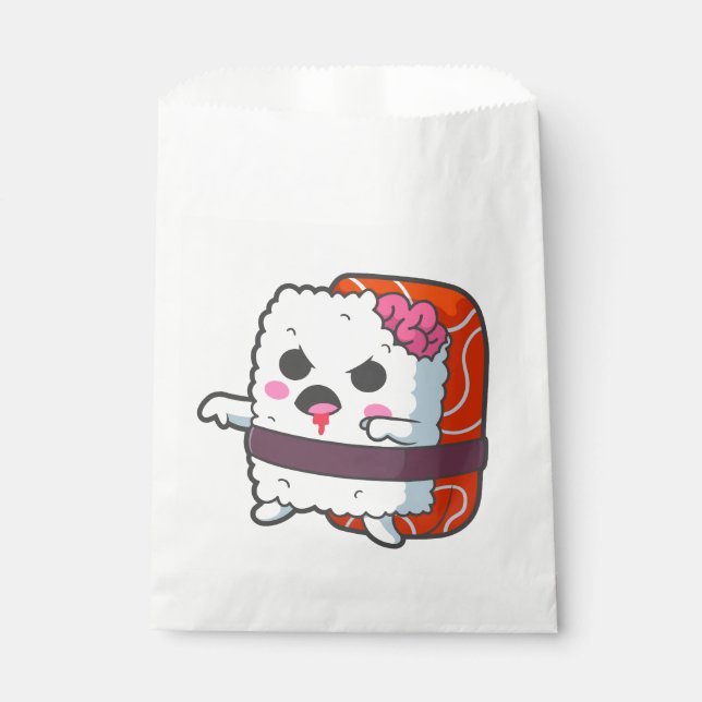 Bolsa De Papel zombi monstruo del sushi de halloween divertido (Anverso)