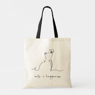 Bolsa de pata de gato alegre   tote gráfico de gat