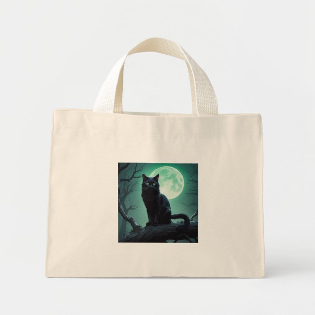 Bolsa de pata de gato negro de Halloween (Frente)