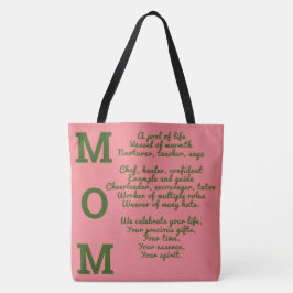 Bolsa de pata MOM - Rosa y verde