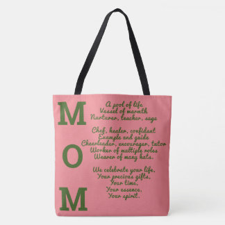 Bolsa de pata MOM - Rosa y verde