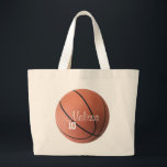 Bolsa de pata personalizada de baloncesto<br><div class="desc">Personalizar este bolso de baloncesto cambiando el nombre y número del jugador. Ideal para llevar libros escolares o material de práctica.</div>