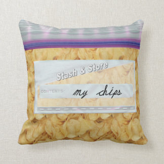 Bolsa de patatas fritas Snacks Cojín decorativo de
