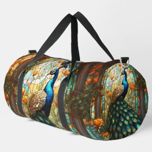Bolsa de pavo real grande de remolino de vidrio co