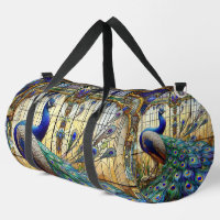 Bolsa de pavo real grande de remolino de vidrio co