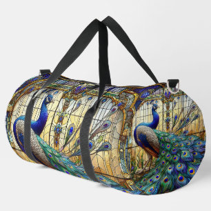 Bolsa de pavo real grande de remolino de vidrio co