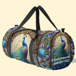 Bolsa de pavo real grande de remolino de vidrio co