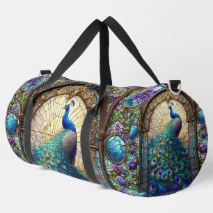Bolsa de pavo real grande de remolino de vidrio co