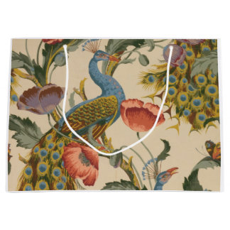 Bolsa de pavo real y bolso de regalo floral