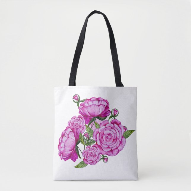 Bolsa de peonías rosadas acuáticas (Anverso)