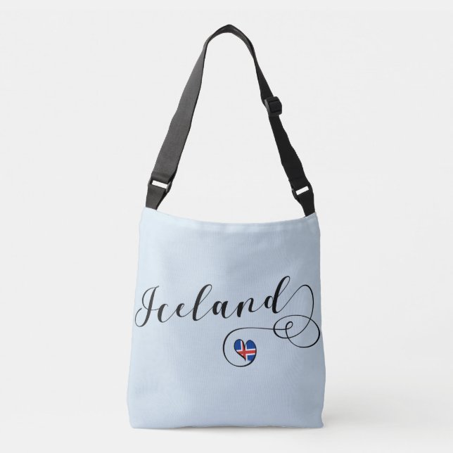Bolsa de Personalizable del corazón de Islandia, i (Anverso)