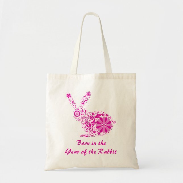 Bolsa de Personalizable rosada de conejo (Frente)