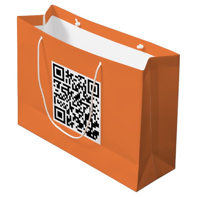 Bolsa de Personalizado grande con código QR para p (Angulo Anverso)