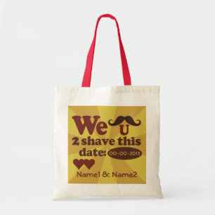 Bolsa de personalizado Retro Mustache Save-The Dat